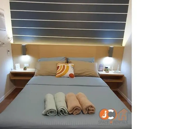 アパート Amani Grand Residences By Jc Spacerentals Balcony Pool View, Ground Floor, 5mins From Airport, Free Wifi, Netflix マクタン